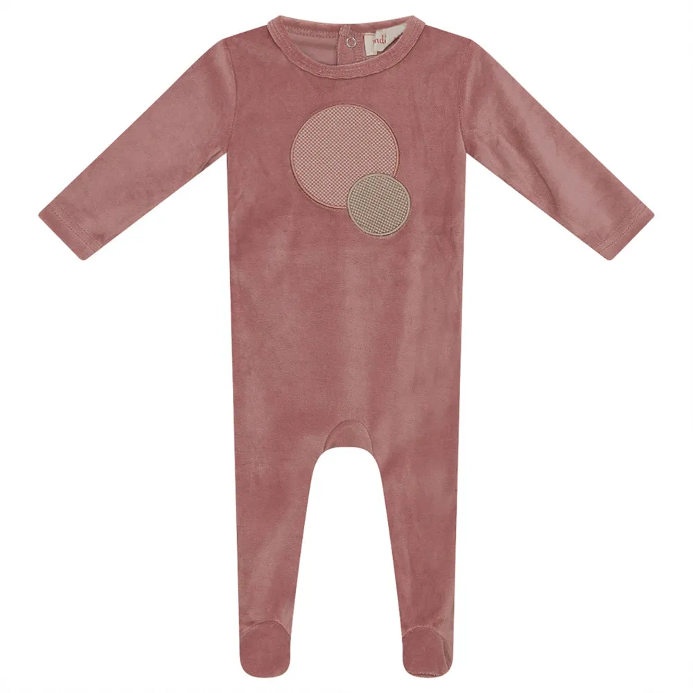 Bondoux Bebe Circle Knit Applique Mystic Footie