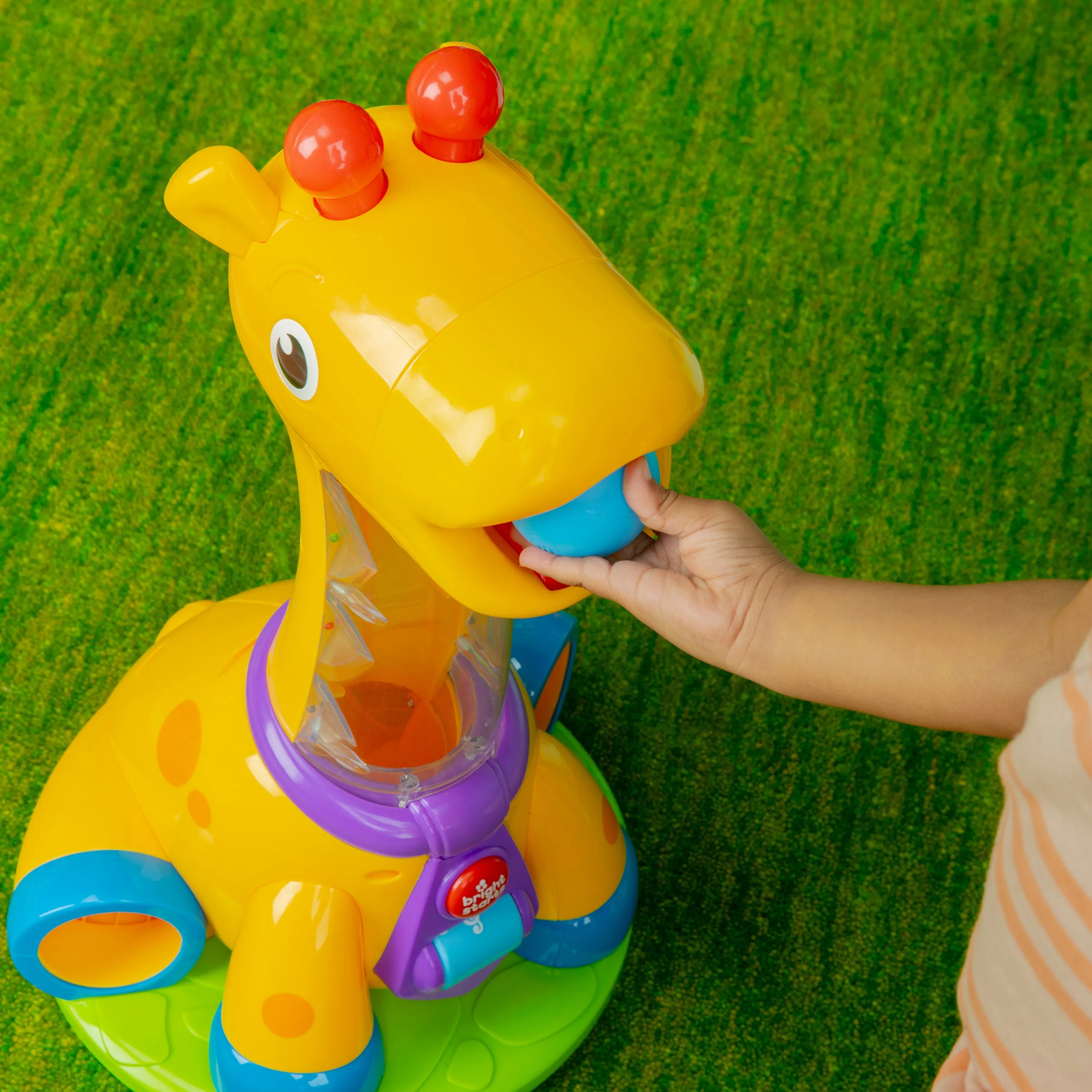 Bright Starts Spin & Giggle Giraffe Ball Popper Musical Baby & Toddler Toy