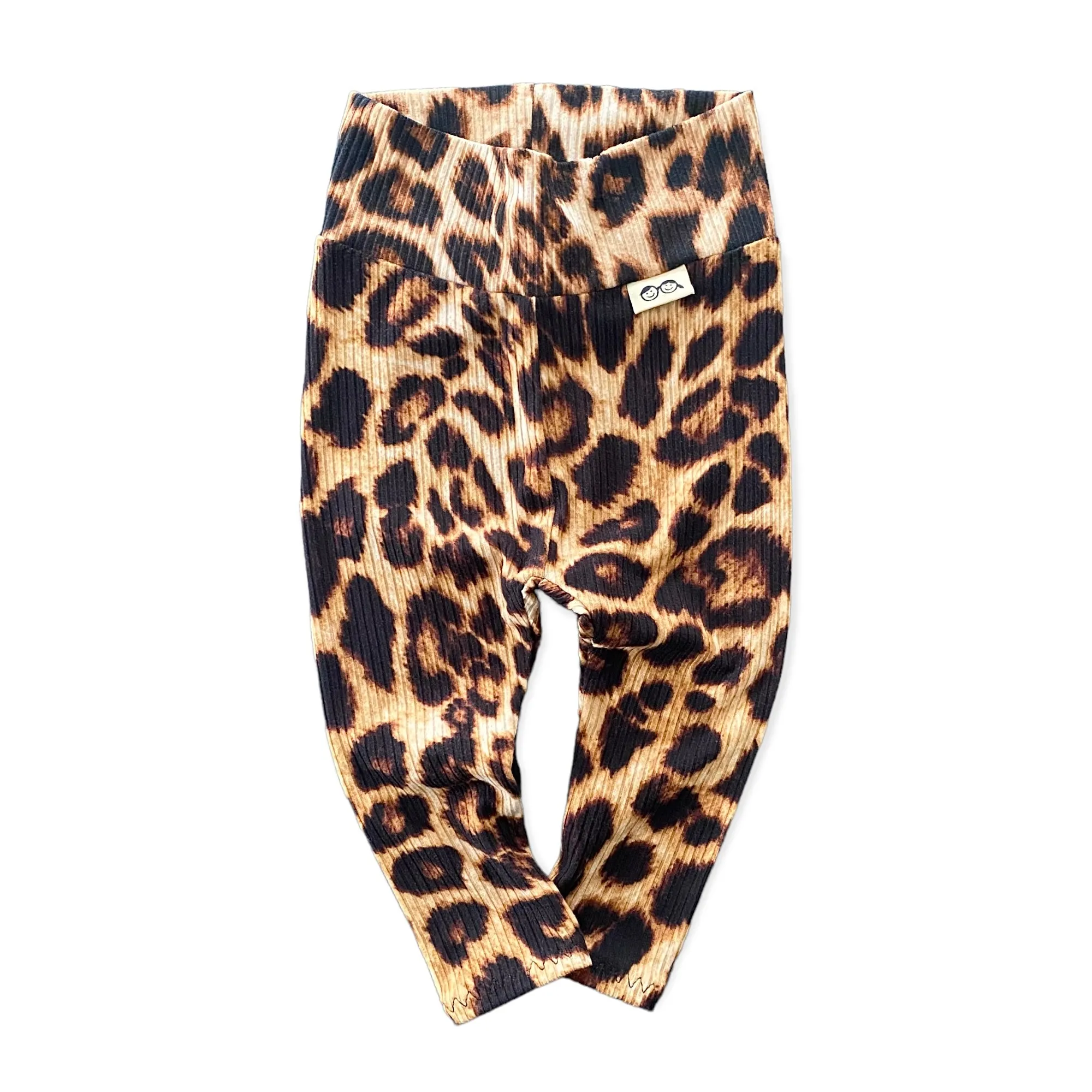 Brown Cheetah Ribbed Lounge Set