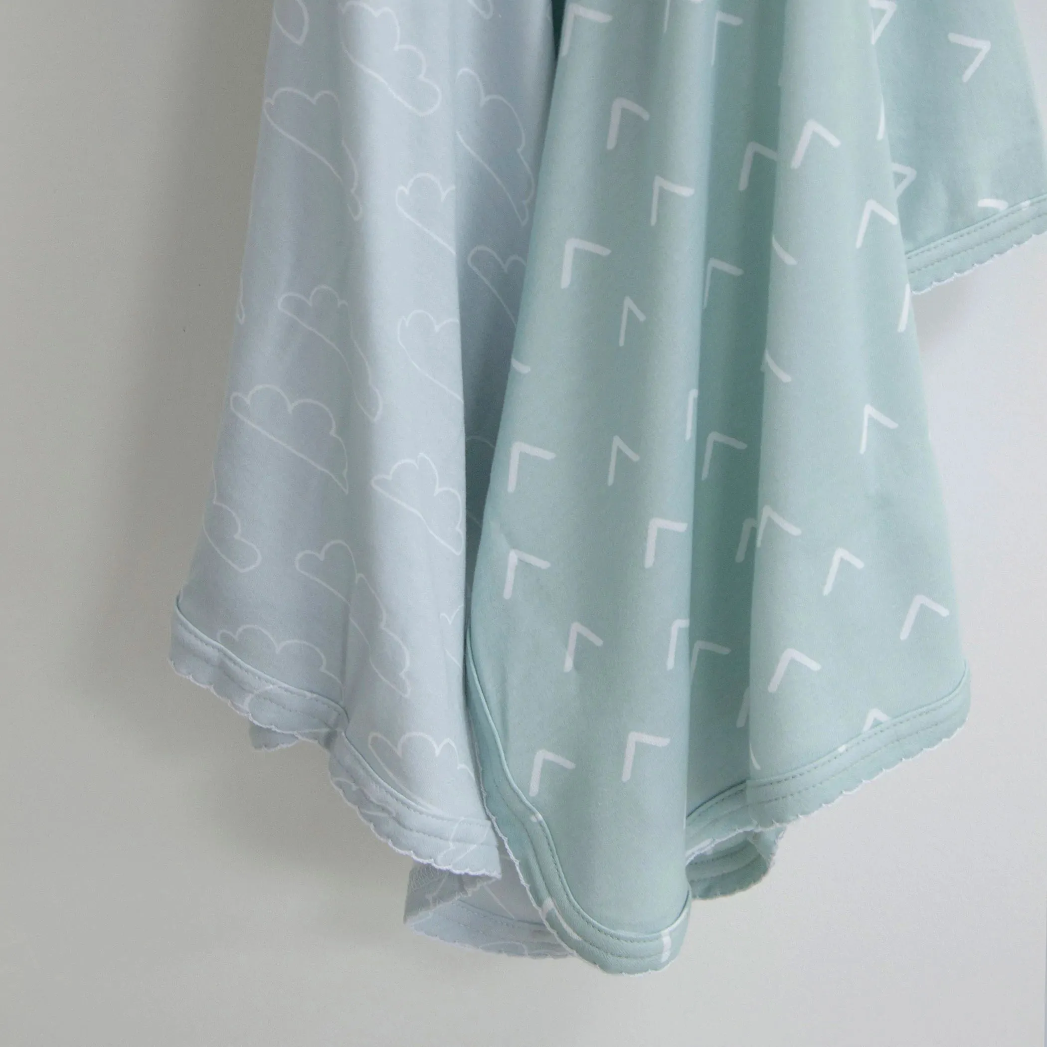 Bubba Blue Nordic 2pk Jersey Wrap - Dusty Blue/Mint