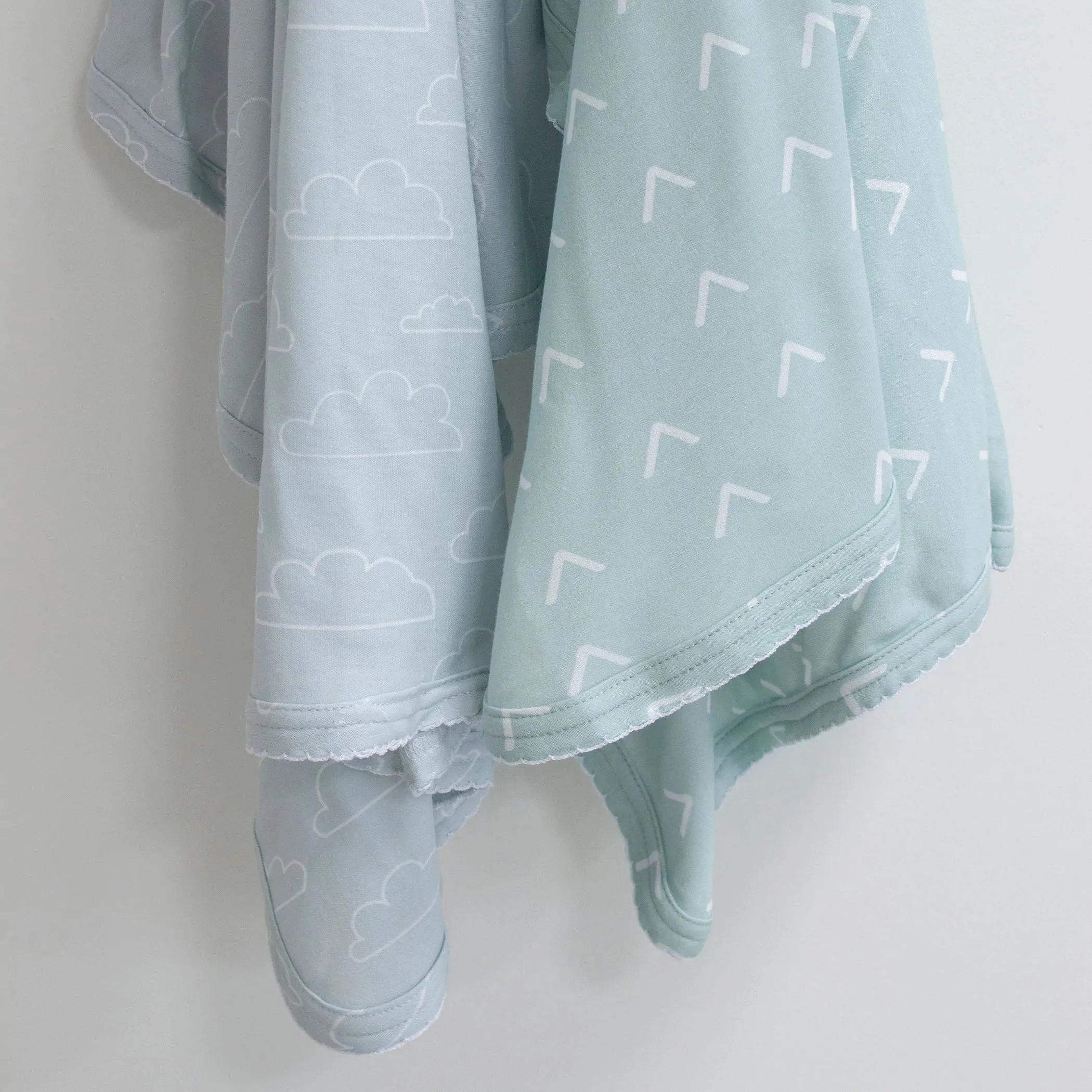 Bubba Blue Nordic 2pk Jersey Wrap - Dusty Blue/Mint
