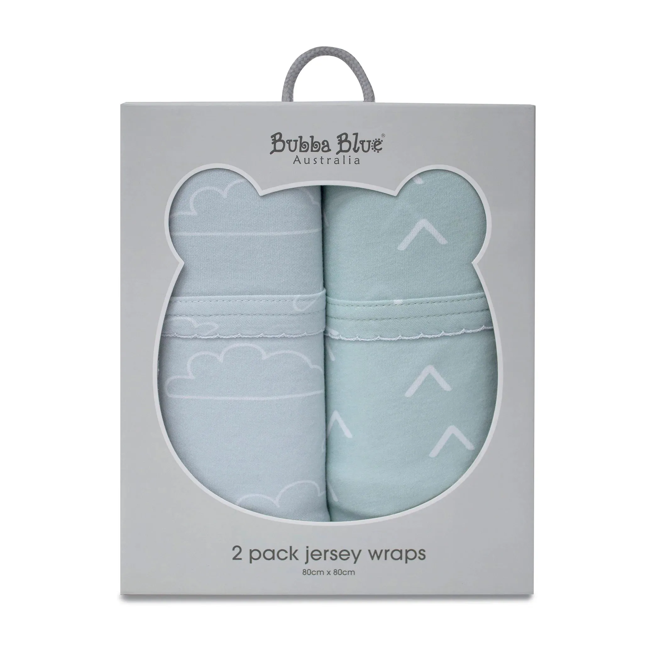 Bubba Blue Nordic 2pk Jersey Wrap - Dusty Blue/Mint