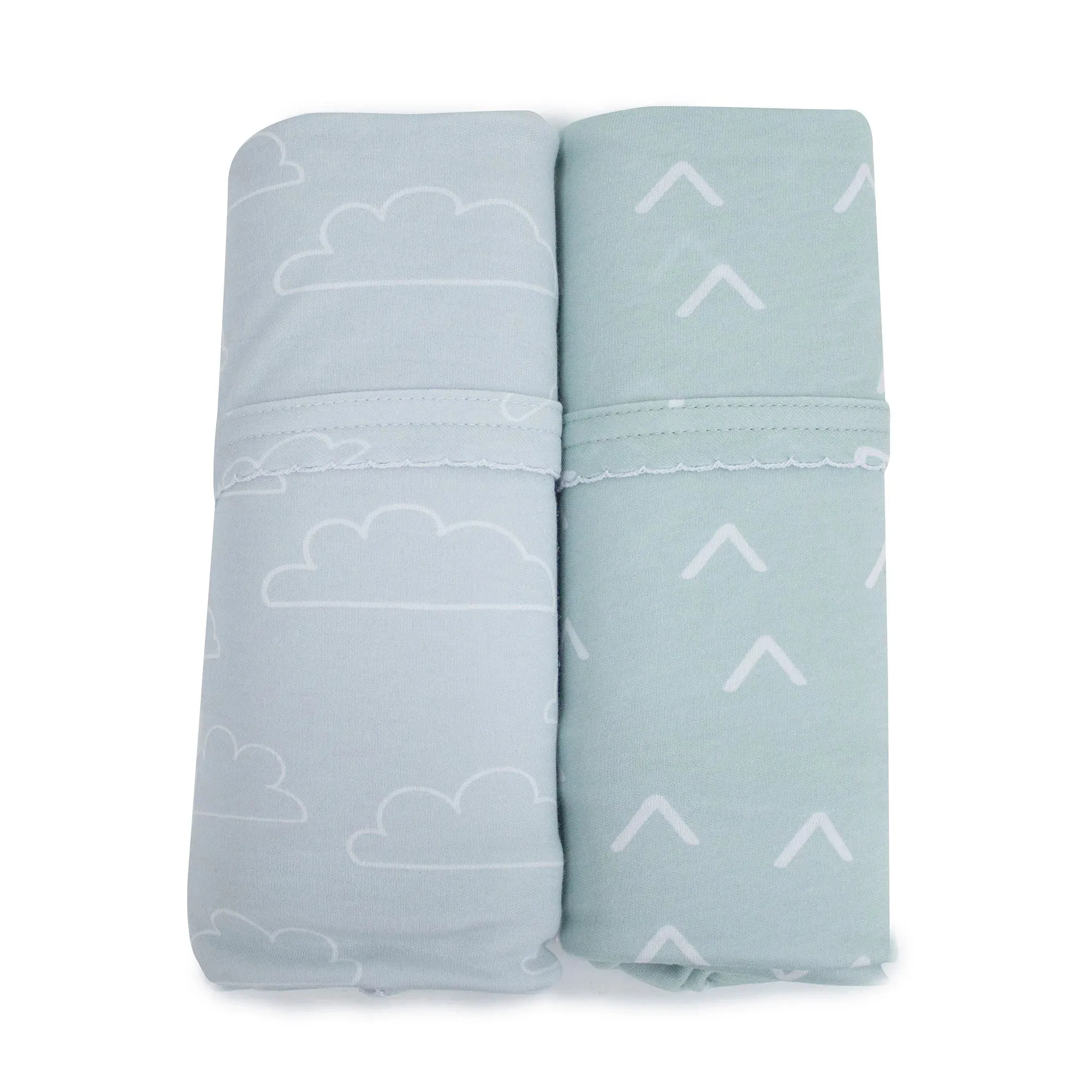 Bubba Blue Nordic 2pk Jersey Wrap - Dusty Blue/Mint