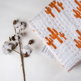 Cactus Soft Mulmul Cotton Reversible Baby Newborn AC Quilt