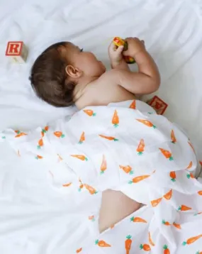 Carrot Swaddle Blanket