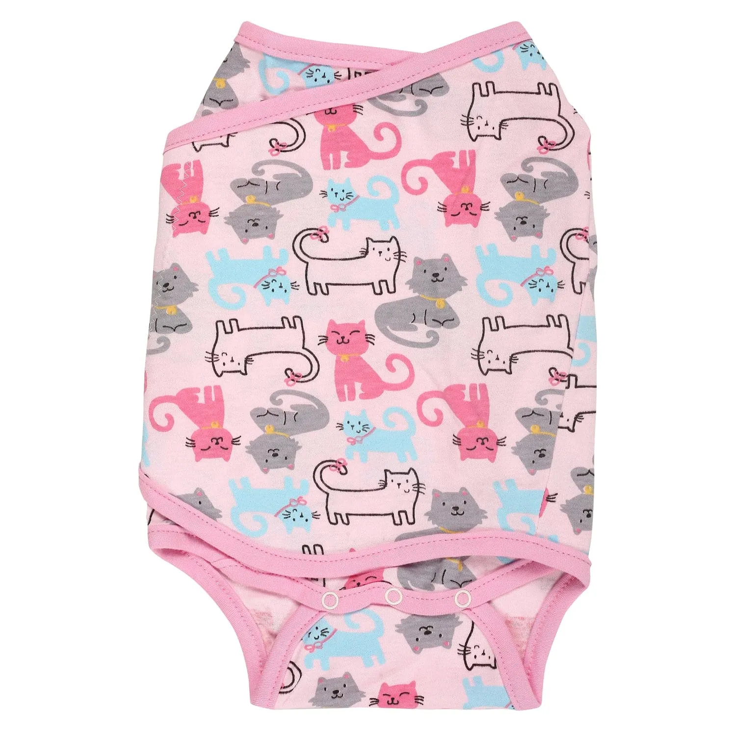 Cats And Dogs Pink Ready Swaddle