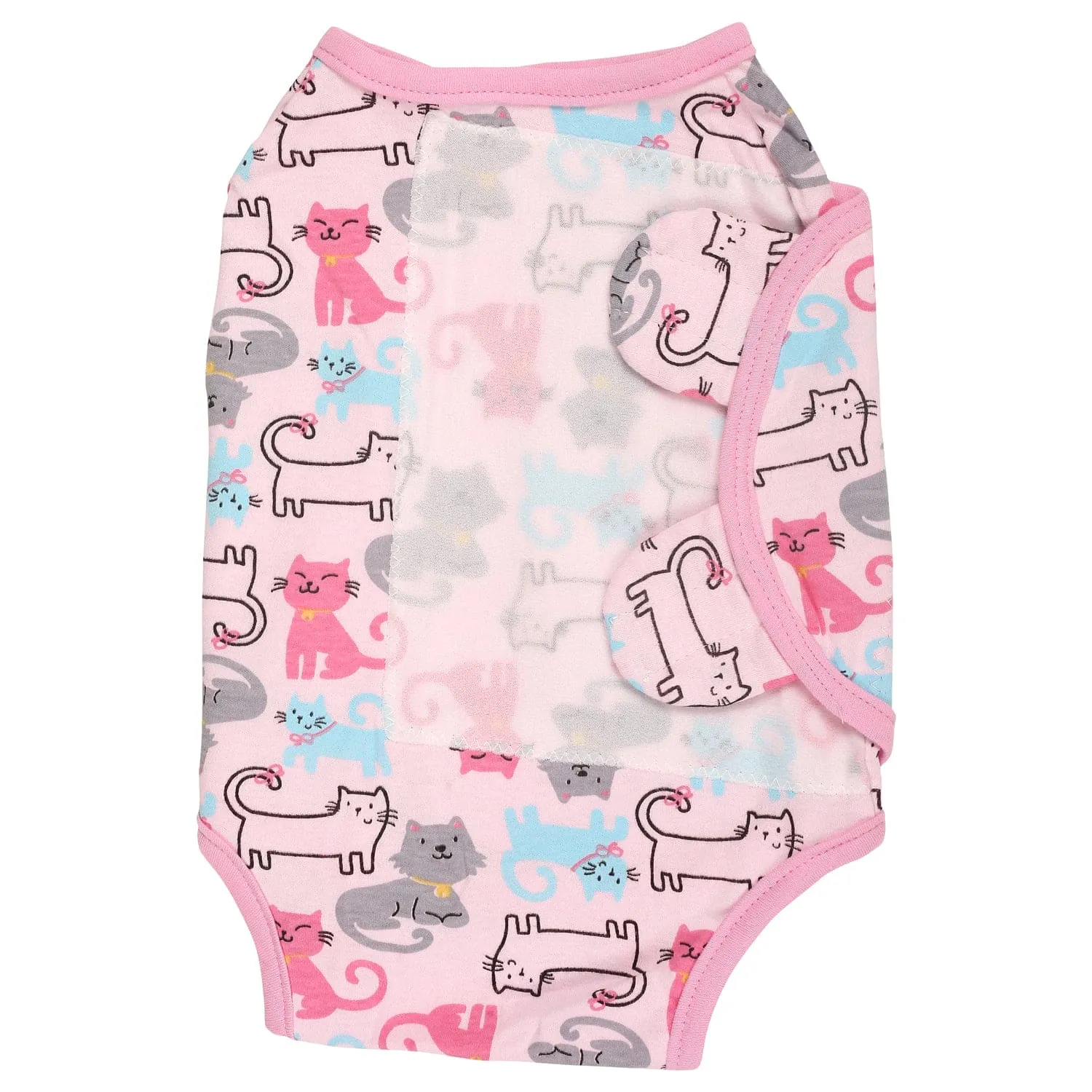 Cats And Dogs Pink Ready Swaddle