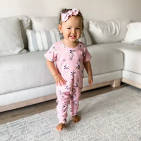 Chamomile Bouquet on Blush Harem Romper