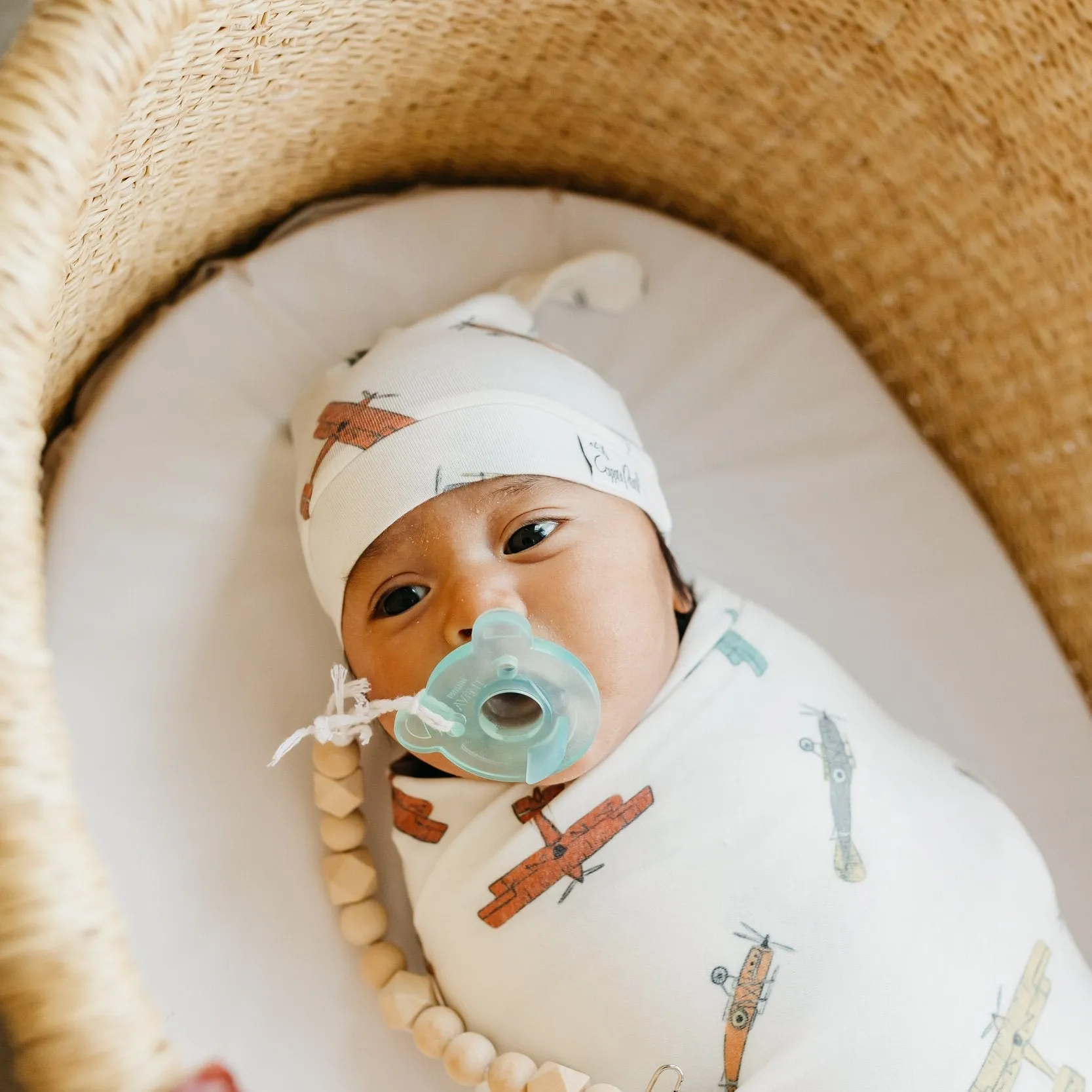Copper Pearl Knit Swaddle Blanket | Ace