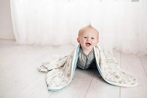 Copper Pearl Large Premium Knit Baby 3 Layer Stretchy Quilt Blanket"Chip" by Copper Pearl
