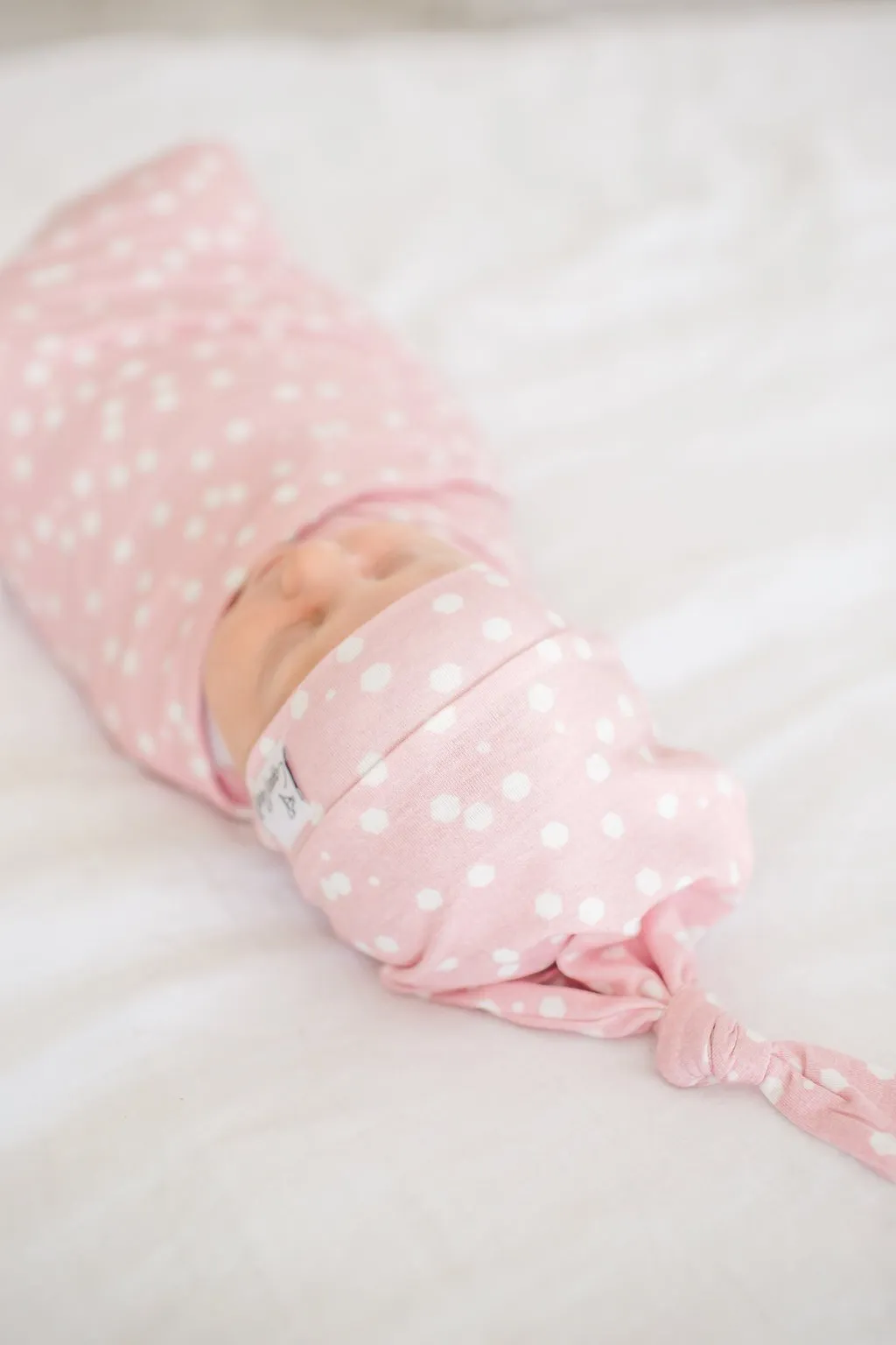 Copper Pearl Newborn Top Knot Hat - Lucy