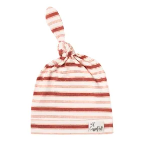 Copper Pearl Top Knot Hat in Cinnamon