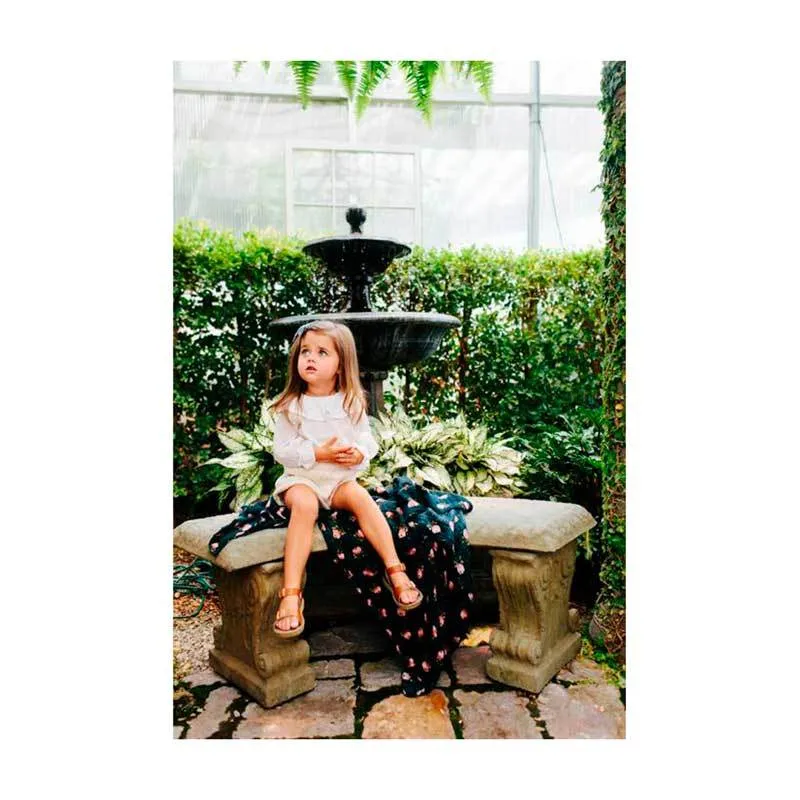 Cotton Muslin Swaddle – Midnight Rose