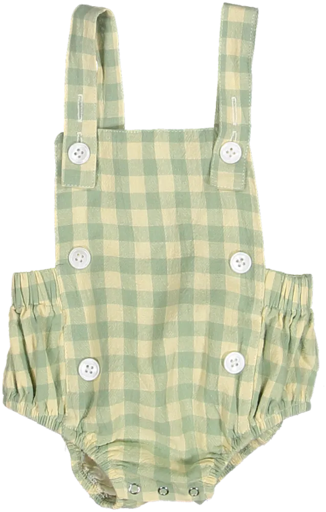 D23138-GINGHAM BABY ROMPER-Cloud Check