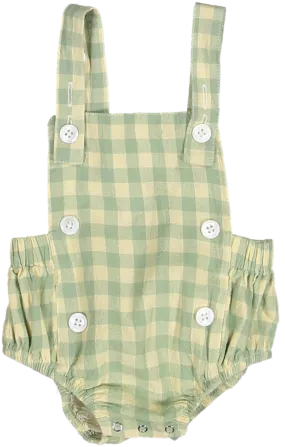 D23138-GINGHAM BABY ROMPER-Cloud Check