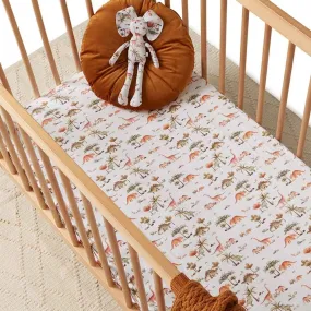 Dino Organic Fitted Cot Sheet
