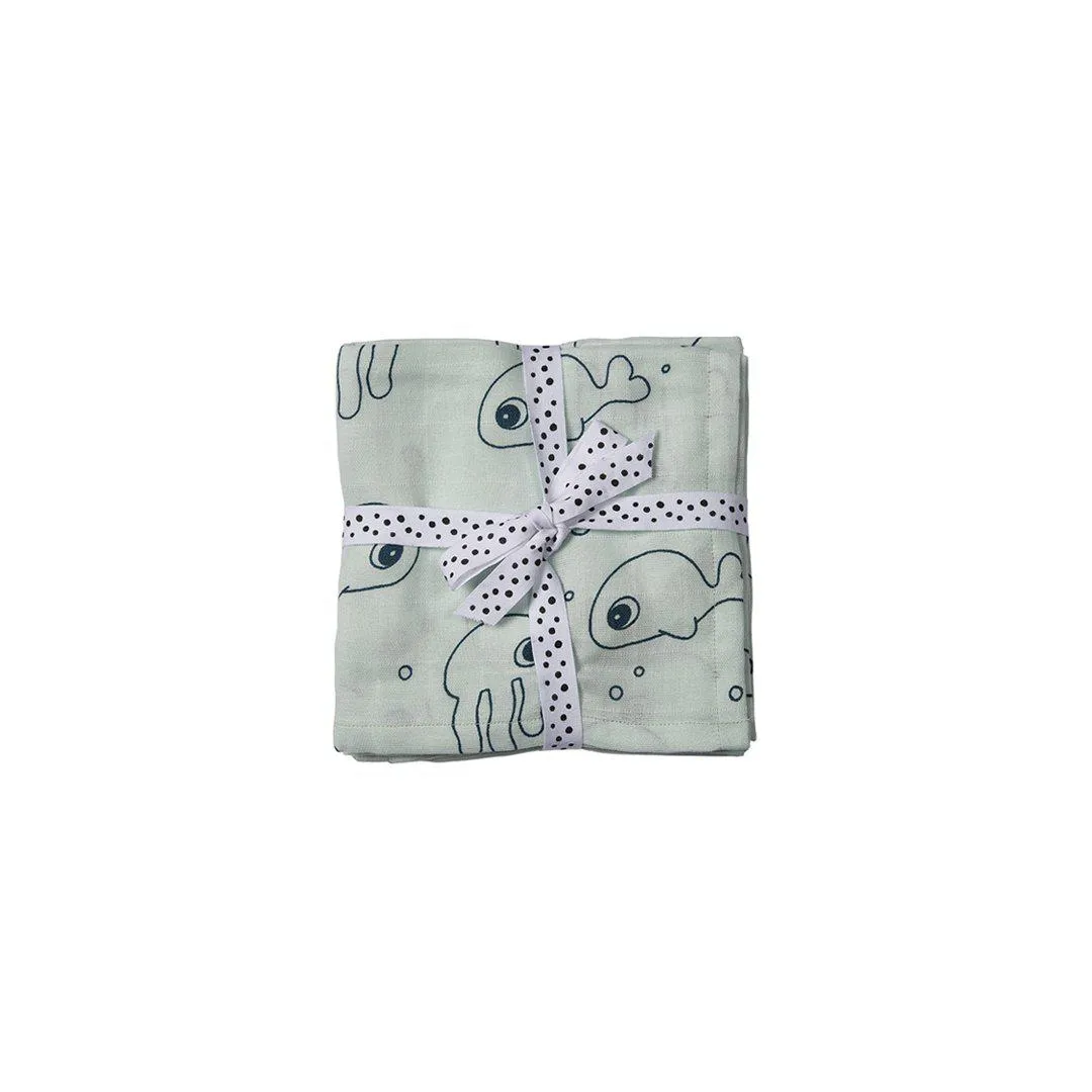 Done by Deer Swaddles - Sea Friends - Blue - 2 Pack