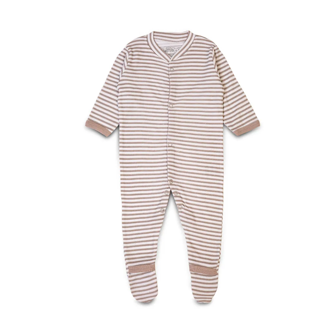Elephant and Striped Baby Rompers - Pack of 3
