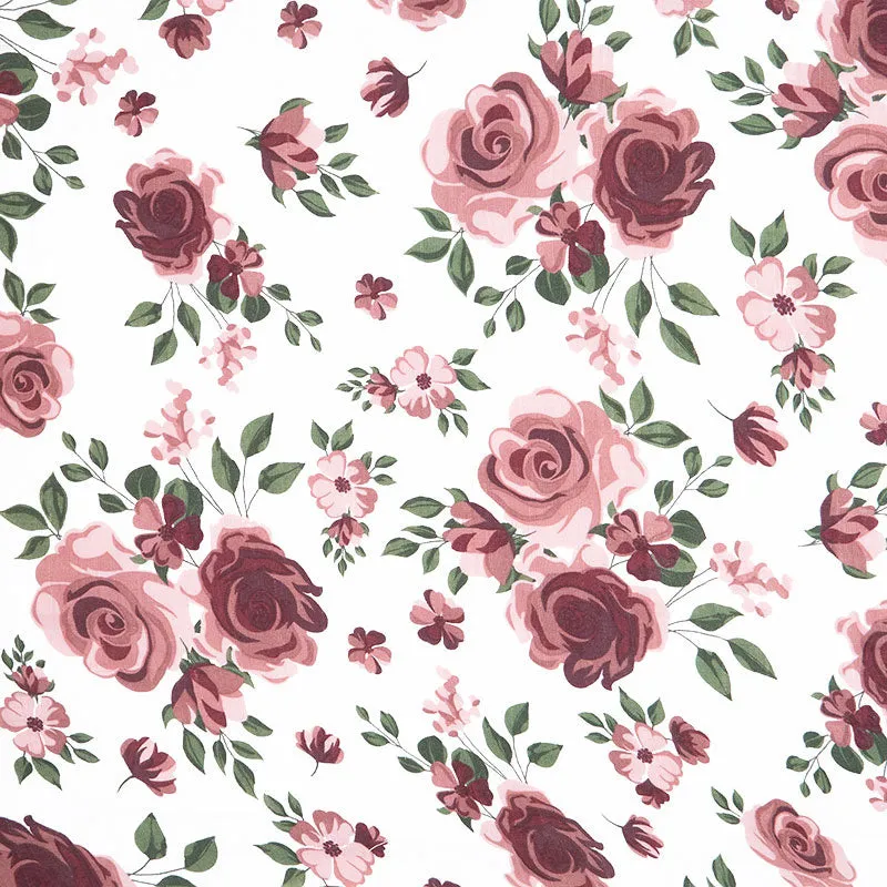 Embrace - Double Gauze Roses Rosewater Yardage