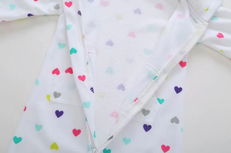 Fleece Hooded Baby Romper