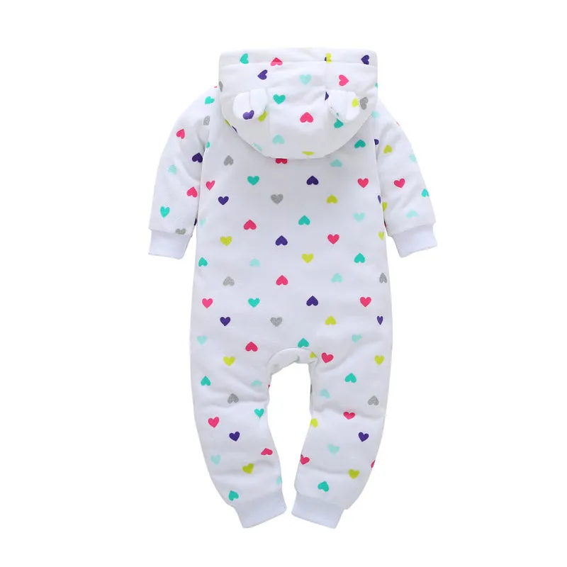Fleece Hooded Baby Romper