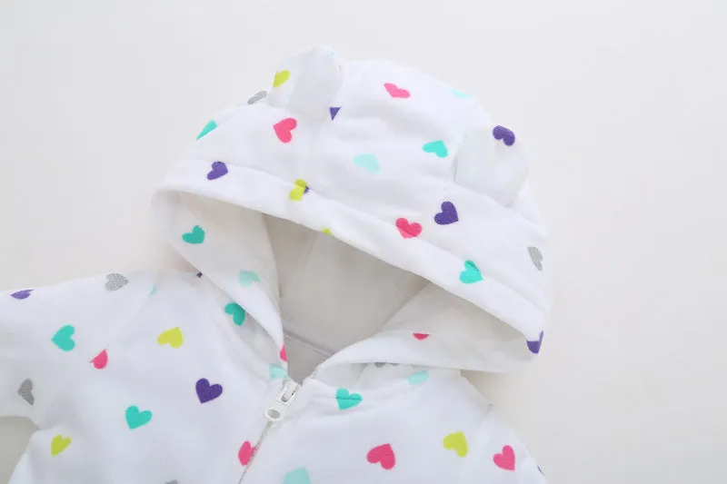 Fleece Hooded Baby Romper