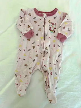 Flower and owl onesie , Kids 3 Month (0-3M)