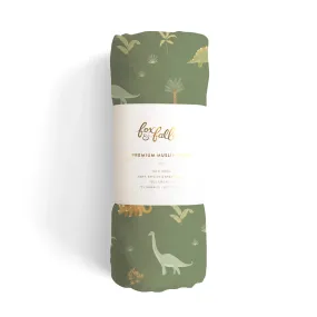 Fox & Fallow - Organic Muslin Wrap Swaddle (Dinos)