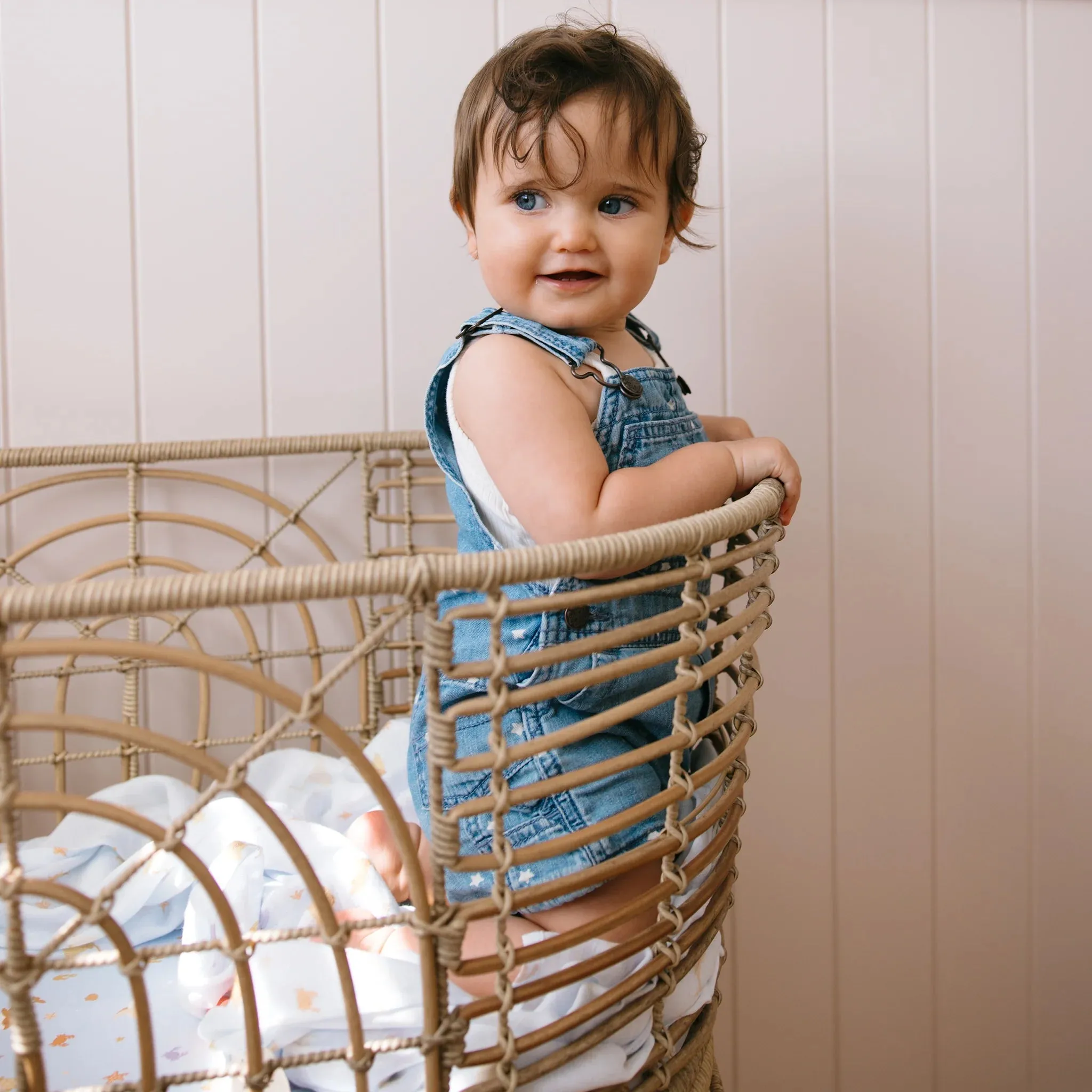 Fox & Fallow - Organic Muslin Wrap Swaddle (Ocean Creatures Sky)