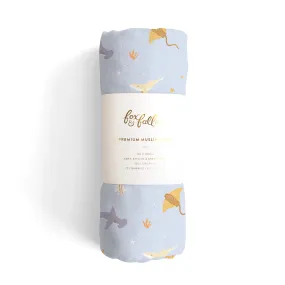 Fox & Fallow - Organic Muslin Wrap Swaddle (Ocean Creatures Sky)