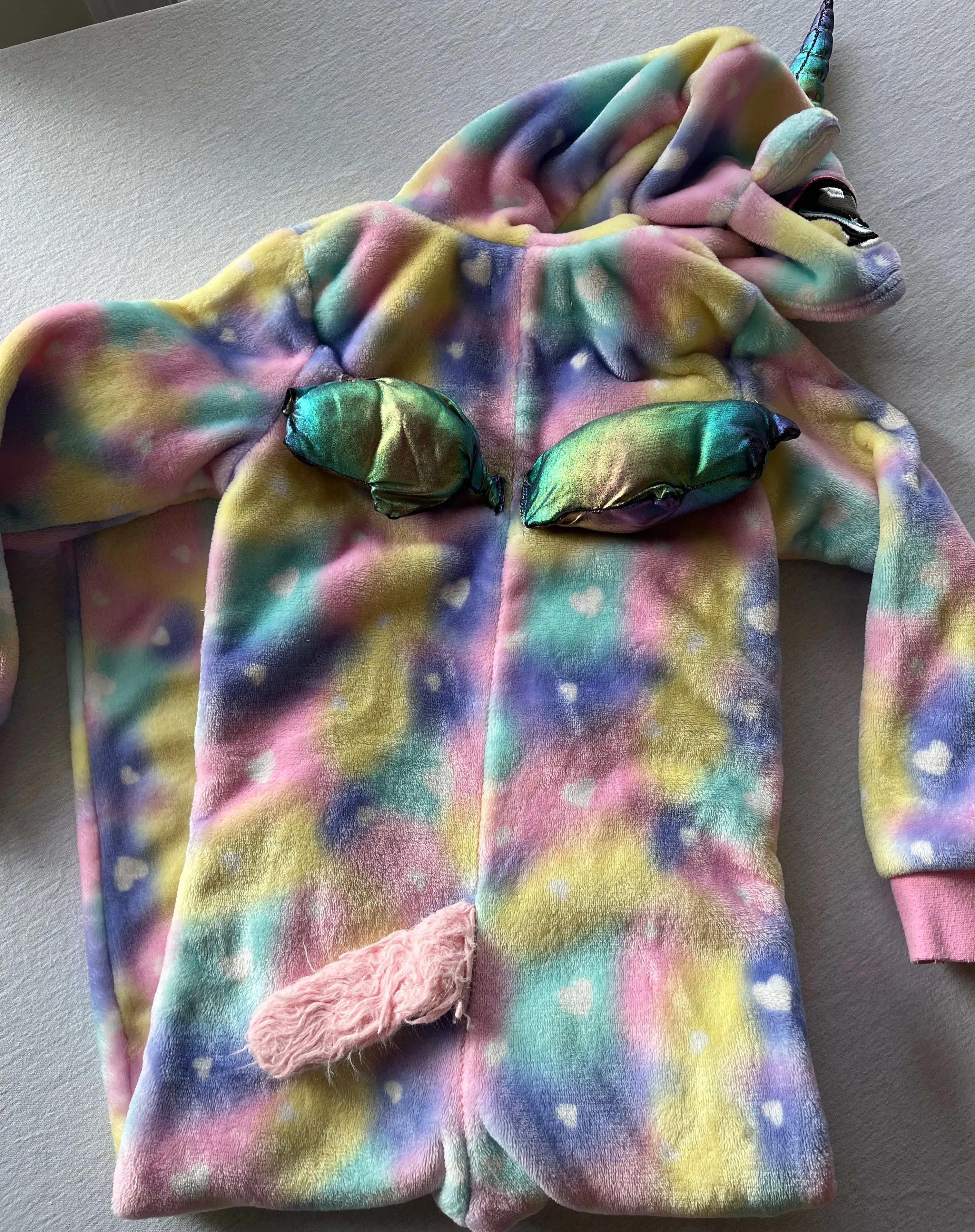 Funzietime Unicorn Onesie, Size XS (6), Kids 6/6X (extra small)