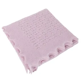 G.H.Hurt & Son Cosy Cashmere Baby Shawl - Pink