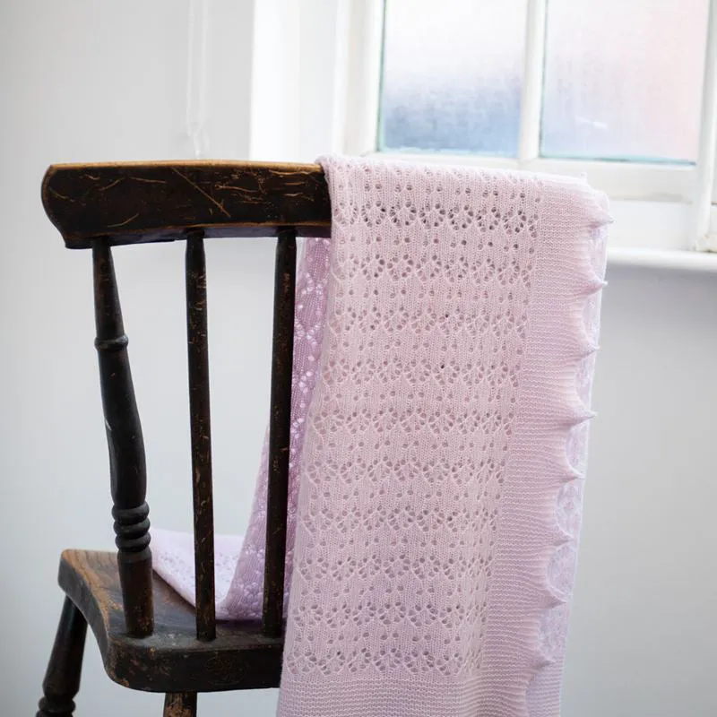 G.H.Hurt & Son Cosy Cashmere Baby Shawl - Pink