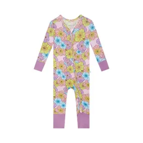 Girl's Bamboo Convertible Footie Romper - Kourtney (Floral)