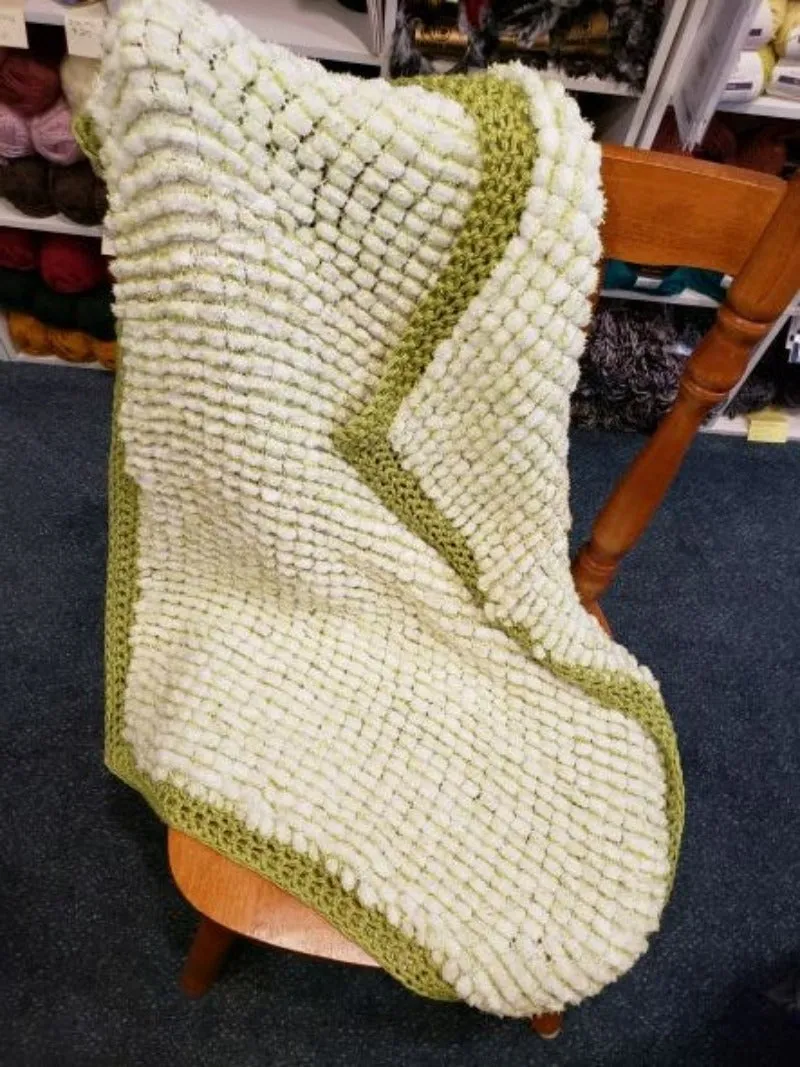 Hand Knit Baby Snowball Blankets