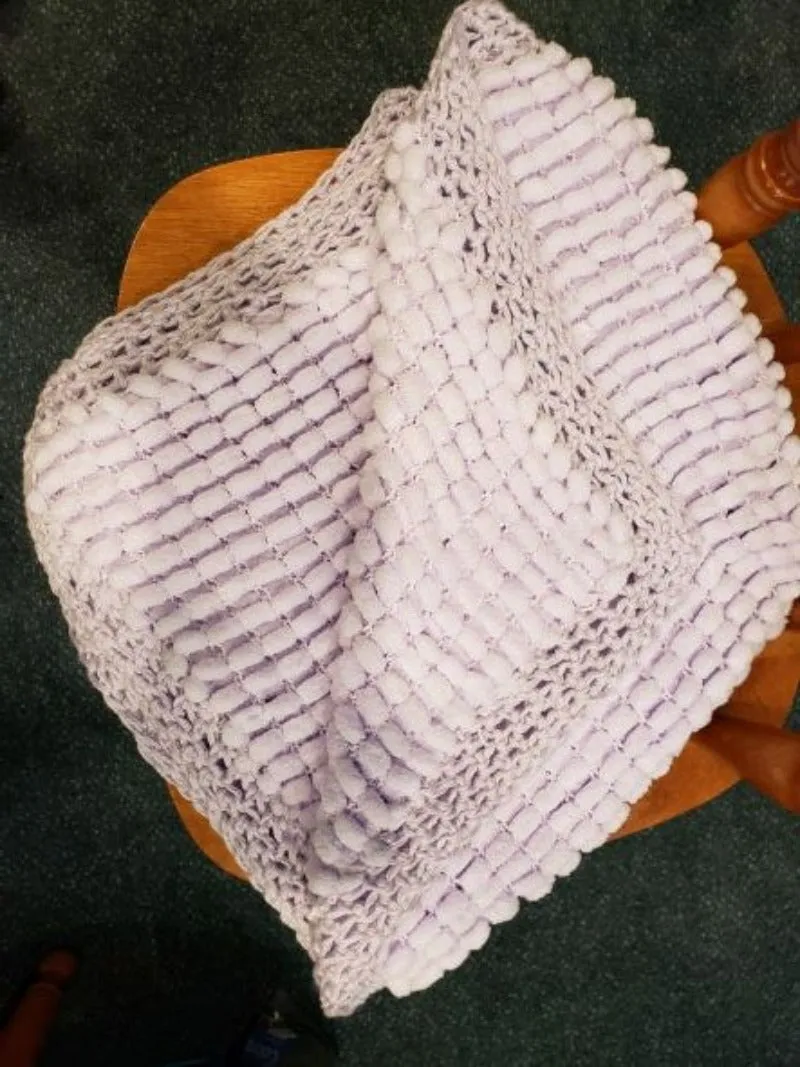 Hand Knit Baby Snowball Blankets