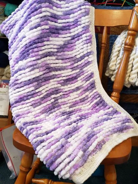 Hand Knit Baby Snowball Blankets