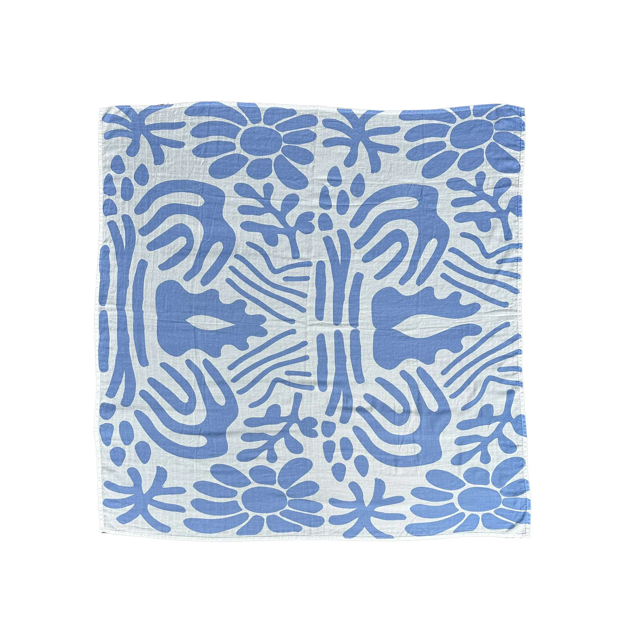 Holiday Patterned Baby Swaddle - Golden Blue