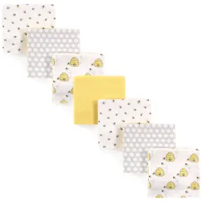 Hudson Baby Cotton Flannel Receiving Blankets Bundle, Bee