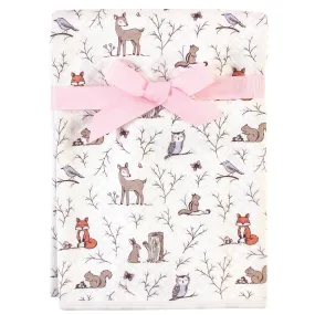 Hudson Baby Quilted Multi-Purpose Swaddle, Receiving, Stroller Blanket, Enchanted Forest 1-Pack