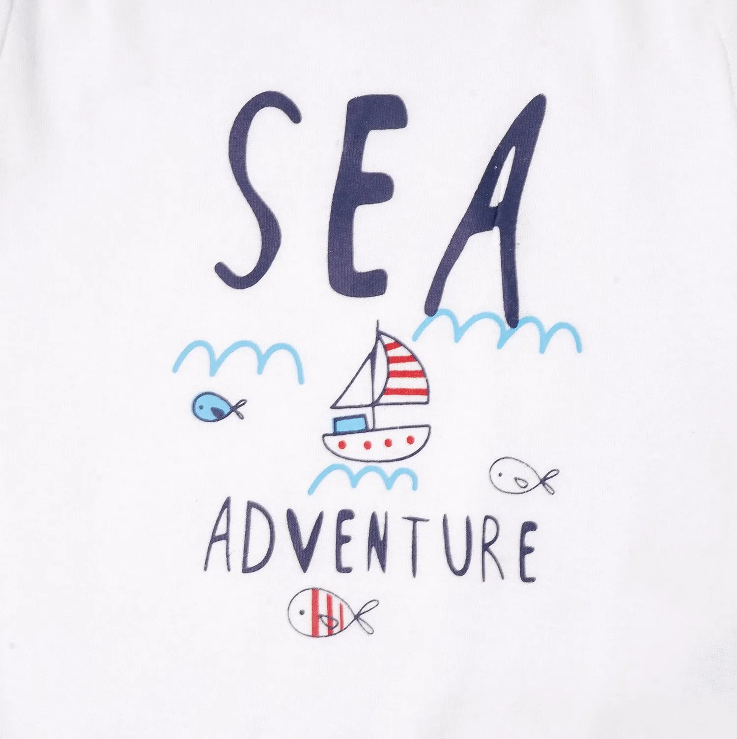Infant Boys Rib Rompers 3PCs Set Little Adventure - Multi