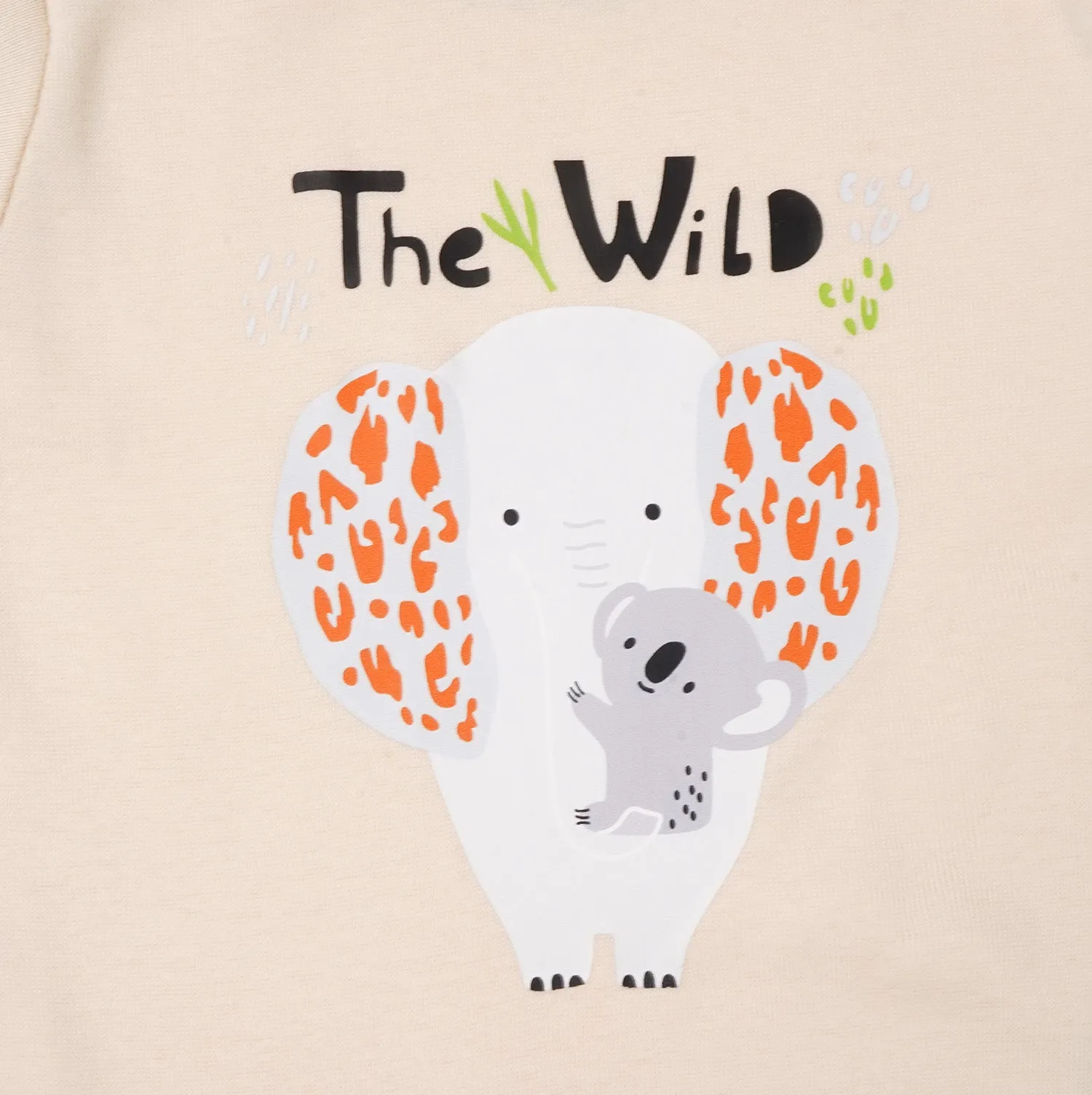 Infant Boys Rib Rompers 3PCs Set Wild Animal - Multi