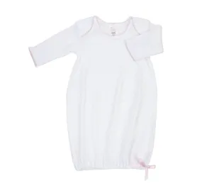 Knit Lap Shoulder Gown - Pink Trim