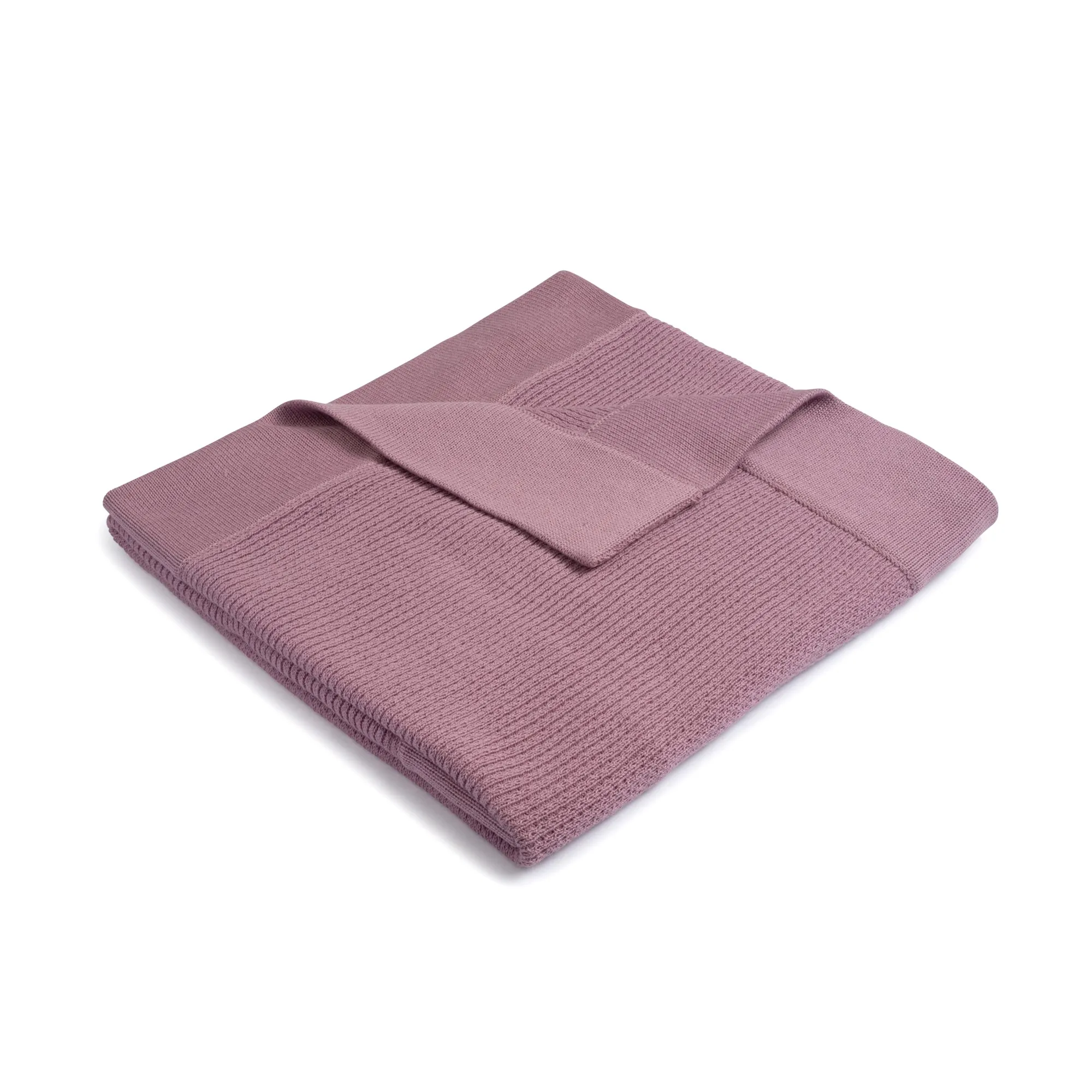 Knit Ribbed Blanket ~ Lavender