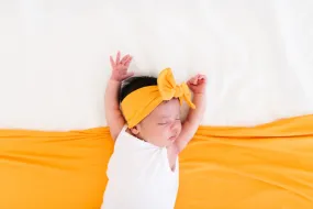 KNIT SWADDLE BLANKET - SOLAR