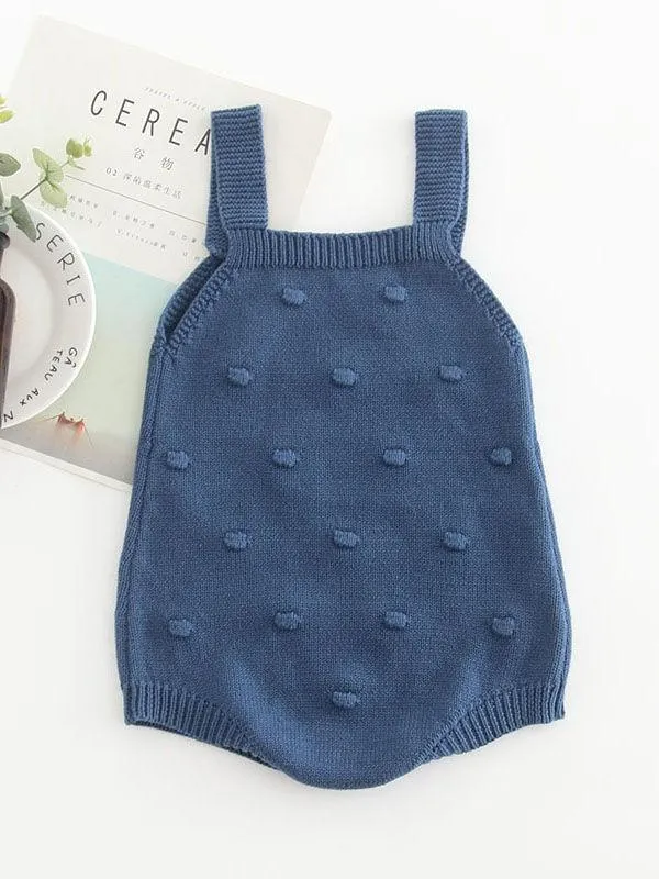 Knitted Suspender Bodysuit Crochet Cotton Onesies