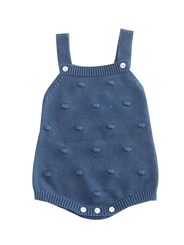 Knitted Suspender Bodysuit Crochet Cotton Onesies