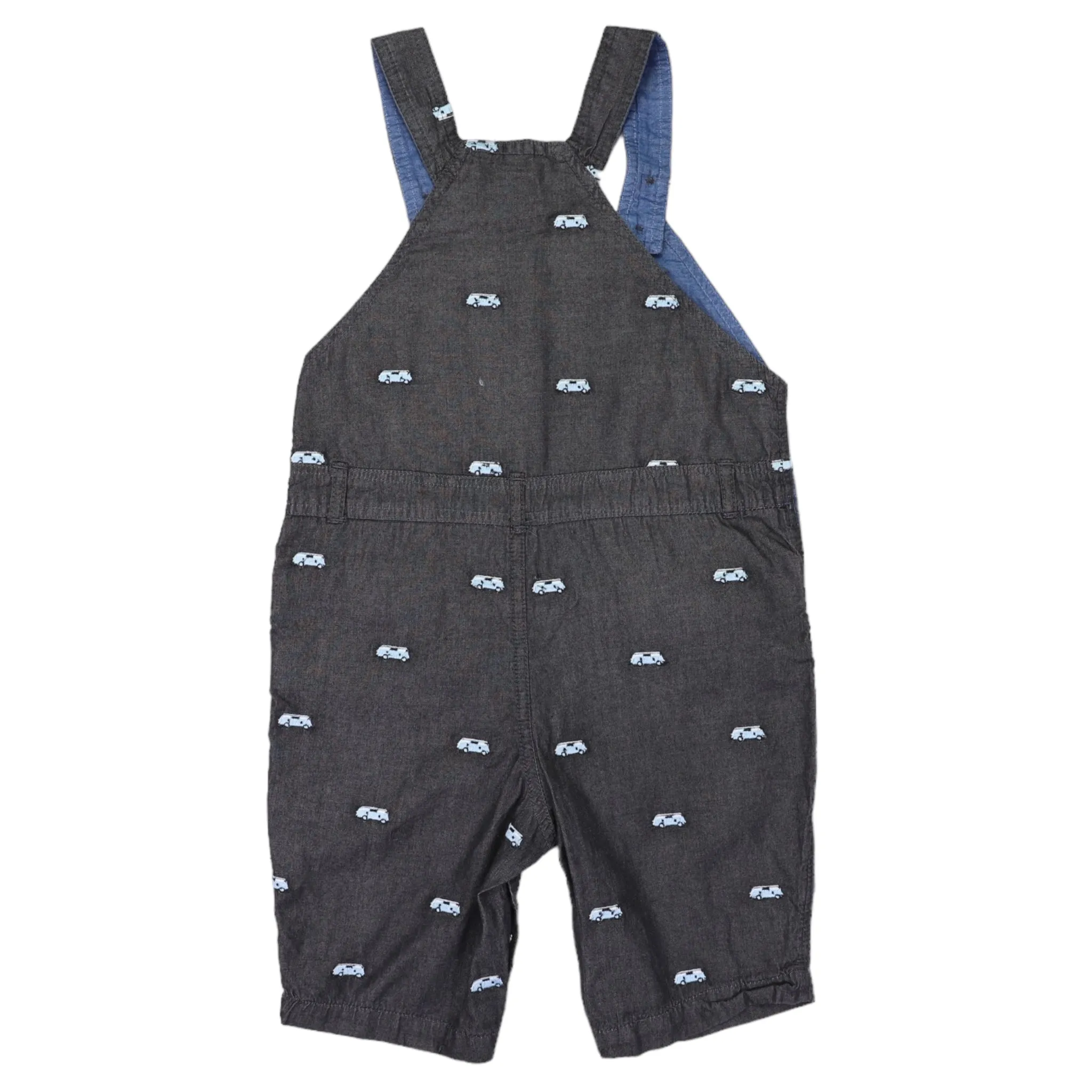 Kombi Van Embroidered Overalls Charcoal