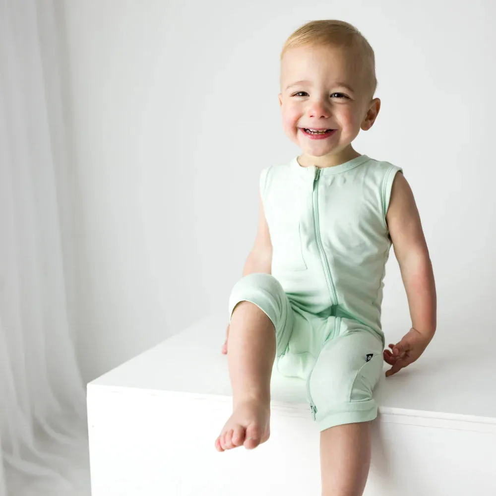 Kyte Baby Sleeveless Zippered Romper - Mint