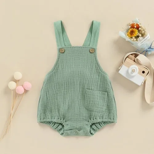 Linen Suspender Jumpsuit